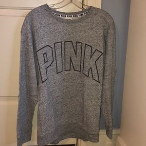 PINK Oversized Crewneck Sweatshirt.